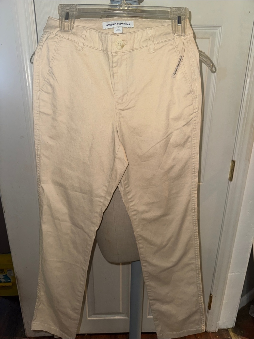 Amazon Essentials Women's Tan Straight-Leg Chino Pants